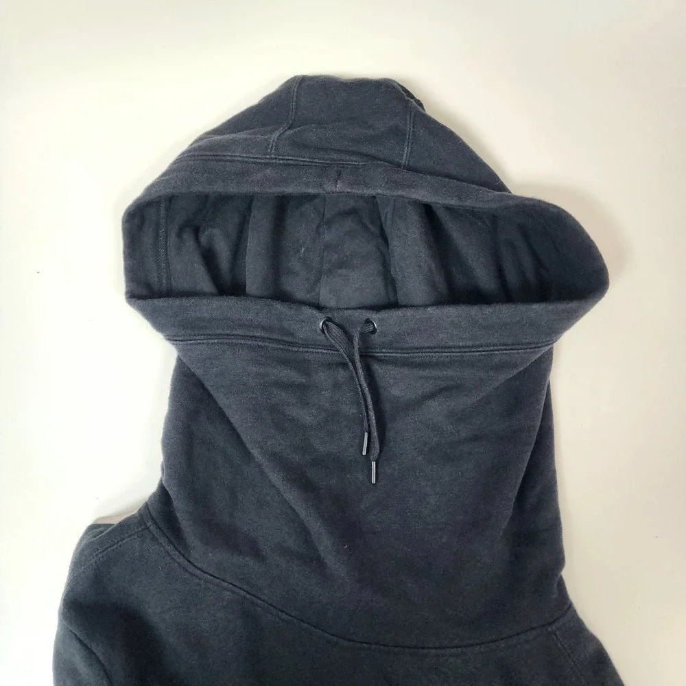 Nike Fleece Funnel Neck Hoodie Women's S Pullover Black Rose Gold Silver